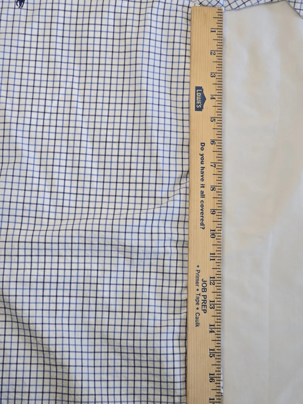 Polo Ralph Lauren White Shirt with Navy Windowpane Check